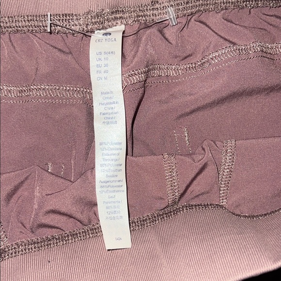 CRZ YOGA Womens Size M 4-6 Drawstring Sweatpants Joggers light Purple - Picture 2 of 8